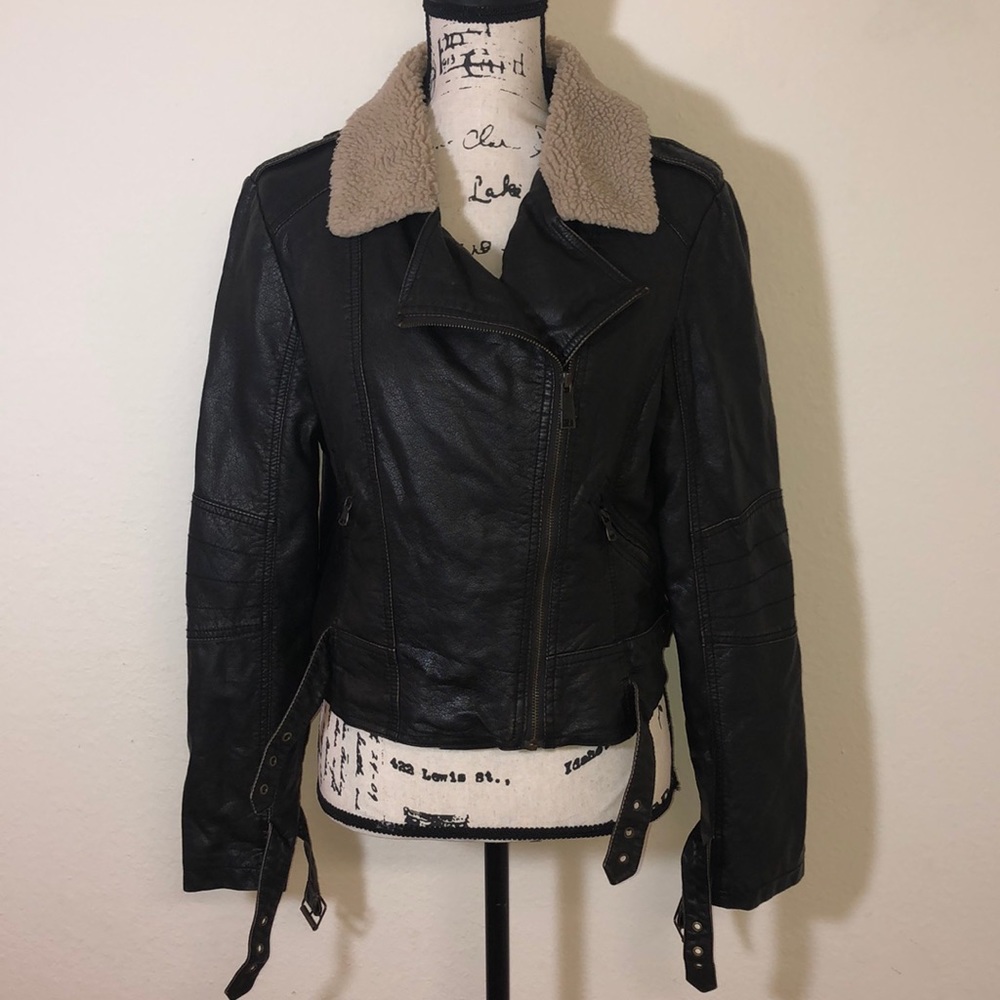 Levi’s faux leather black motto jacket